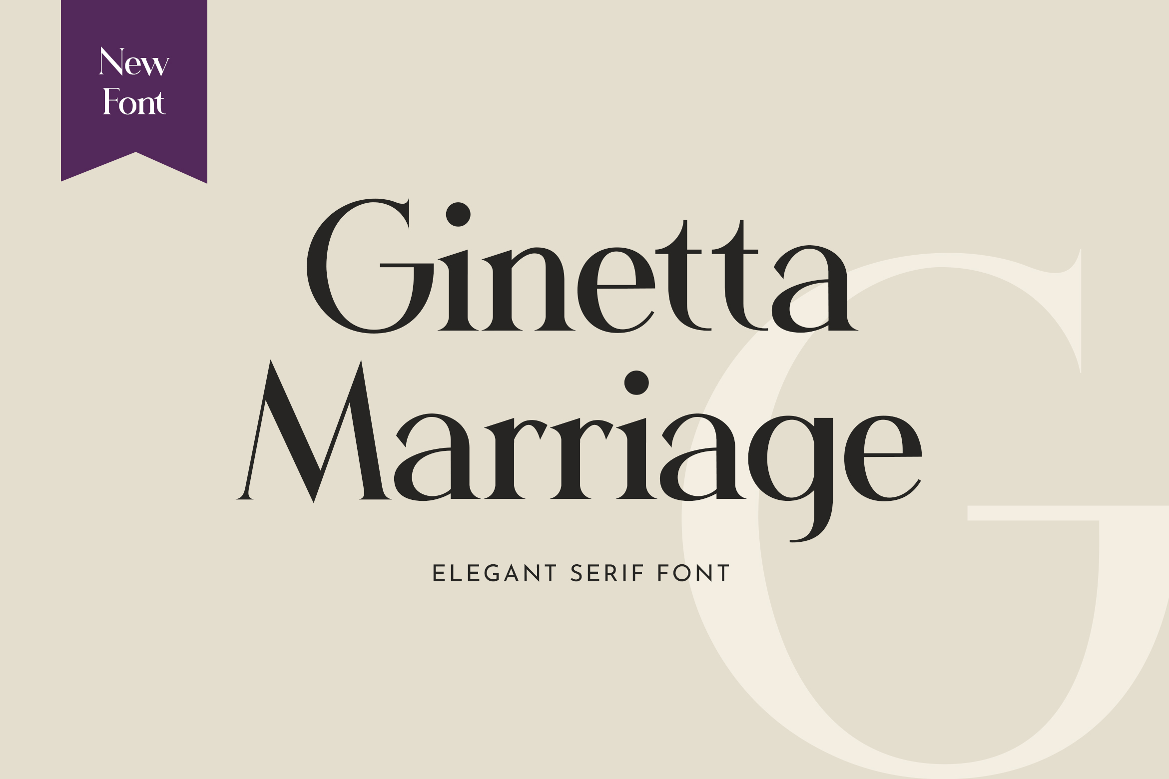 Przykładowa czcionka Gimetta Marriage #1